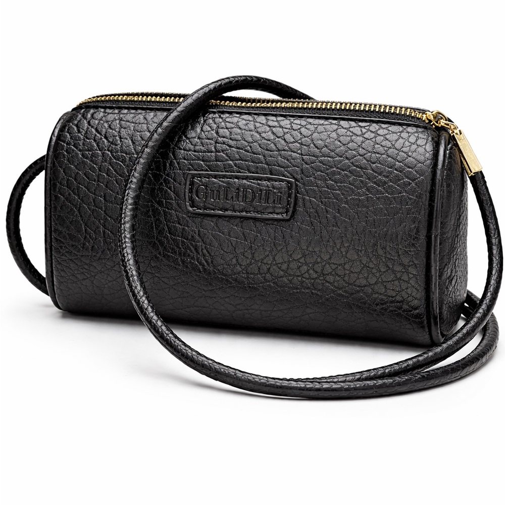 Black Leather Crossbody Bag